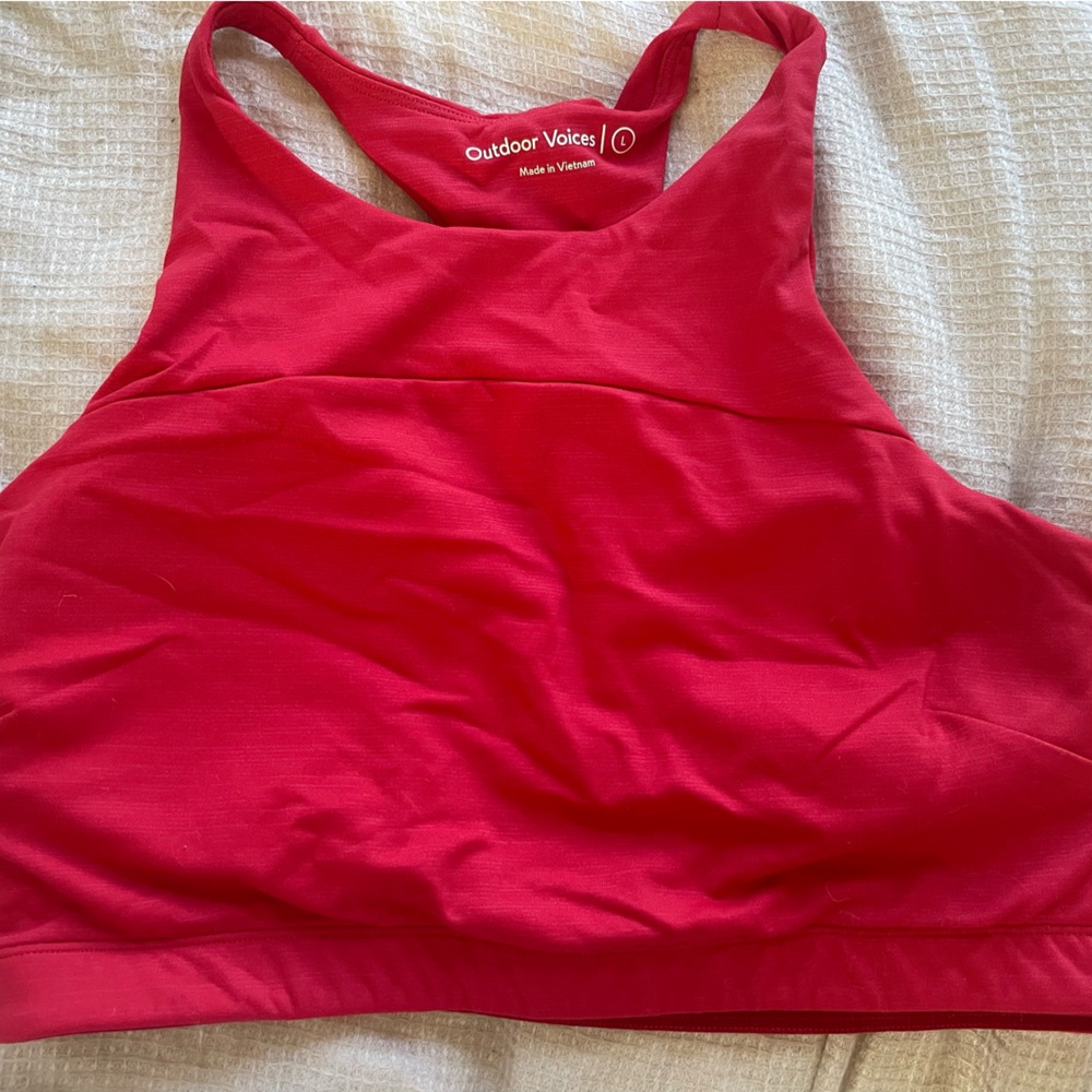 Red Outdoor Voices L Sports Bra
